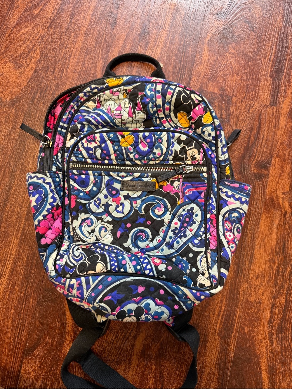 Disney Vera Bradley Campus Mini Backpack Quilted Paisley